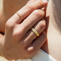 Anello con Dentini - It's The Little Moments nr.2 – Anello Minimal in Argento 925 dal Design Moderno ✨