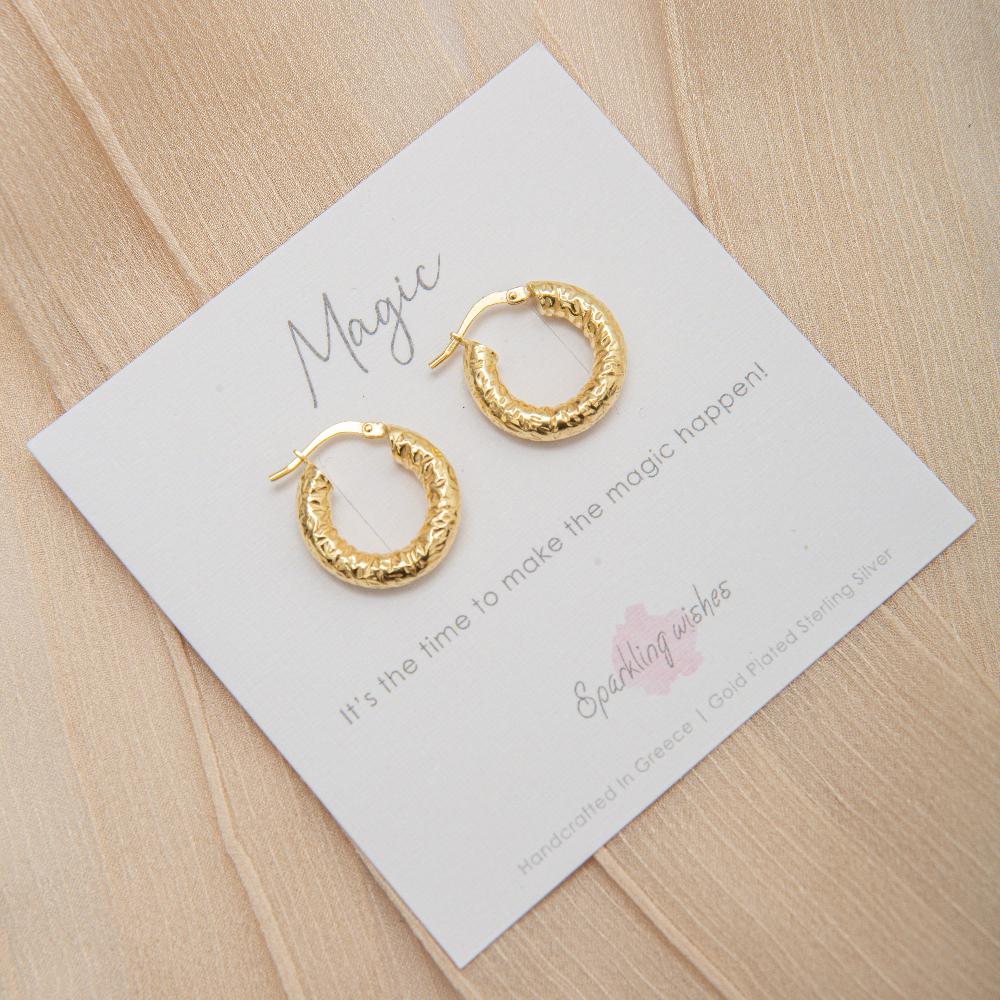 Orecchini Hammered Hoop