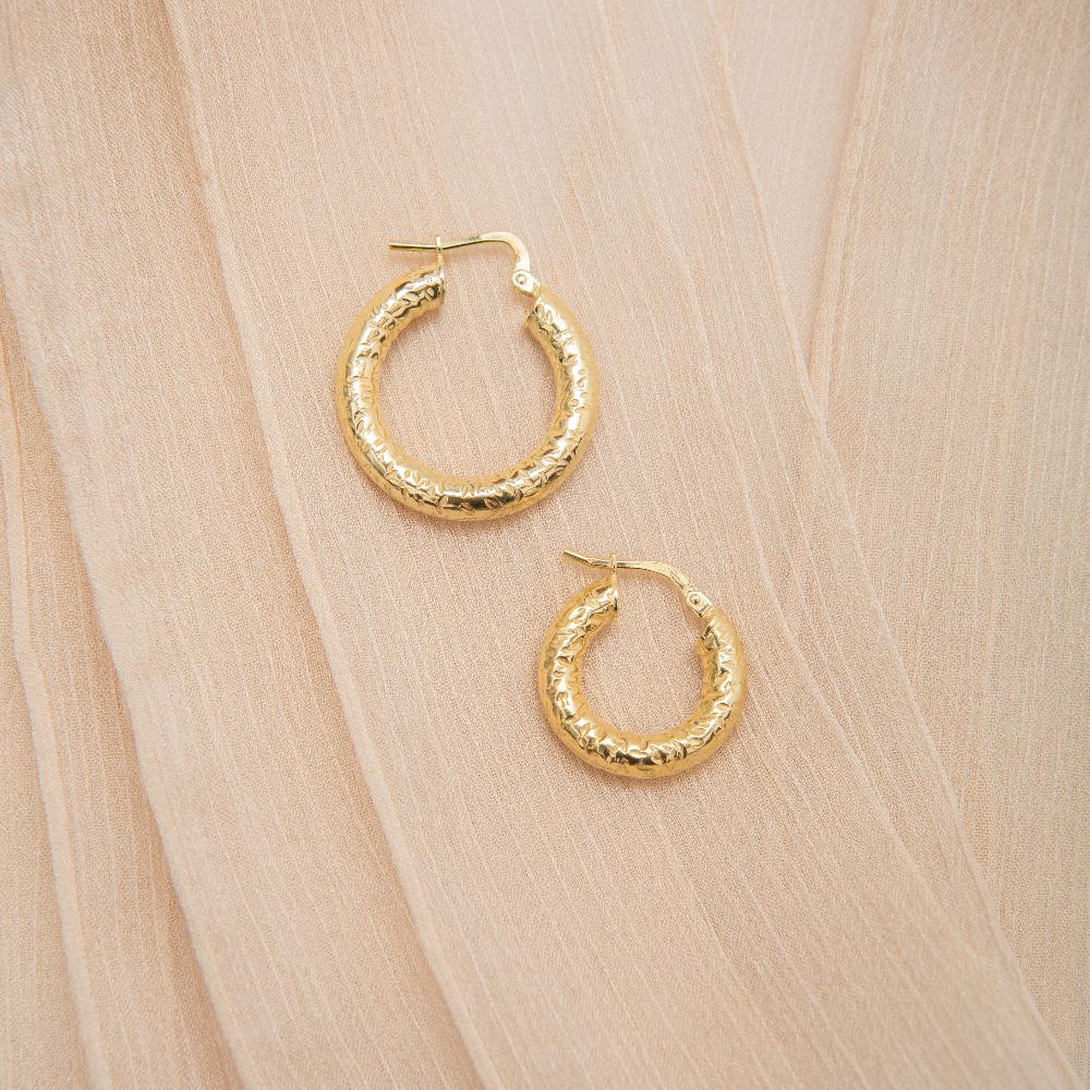 Orecchini Hammered Hoop