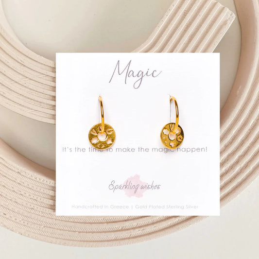 Orecchini Magic – Portafortuna in Argento Dorato