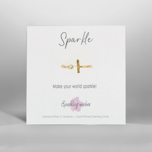 Anello Sparkle Regolabile – Eleganza Minimal con un Tocco di Luce ✨