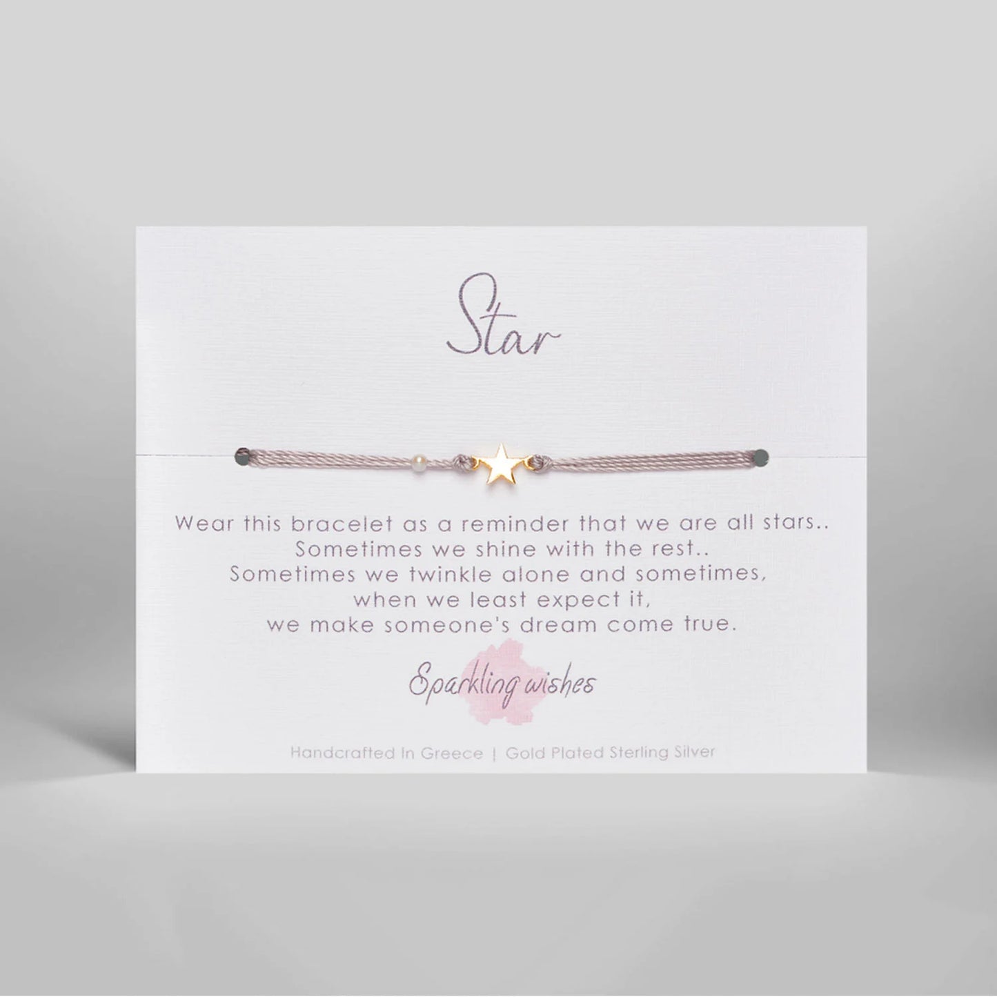 bracciale in argento star a forma di stellina sparkling wishes