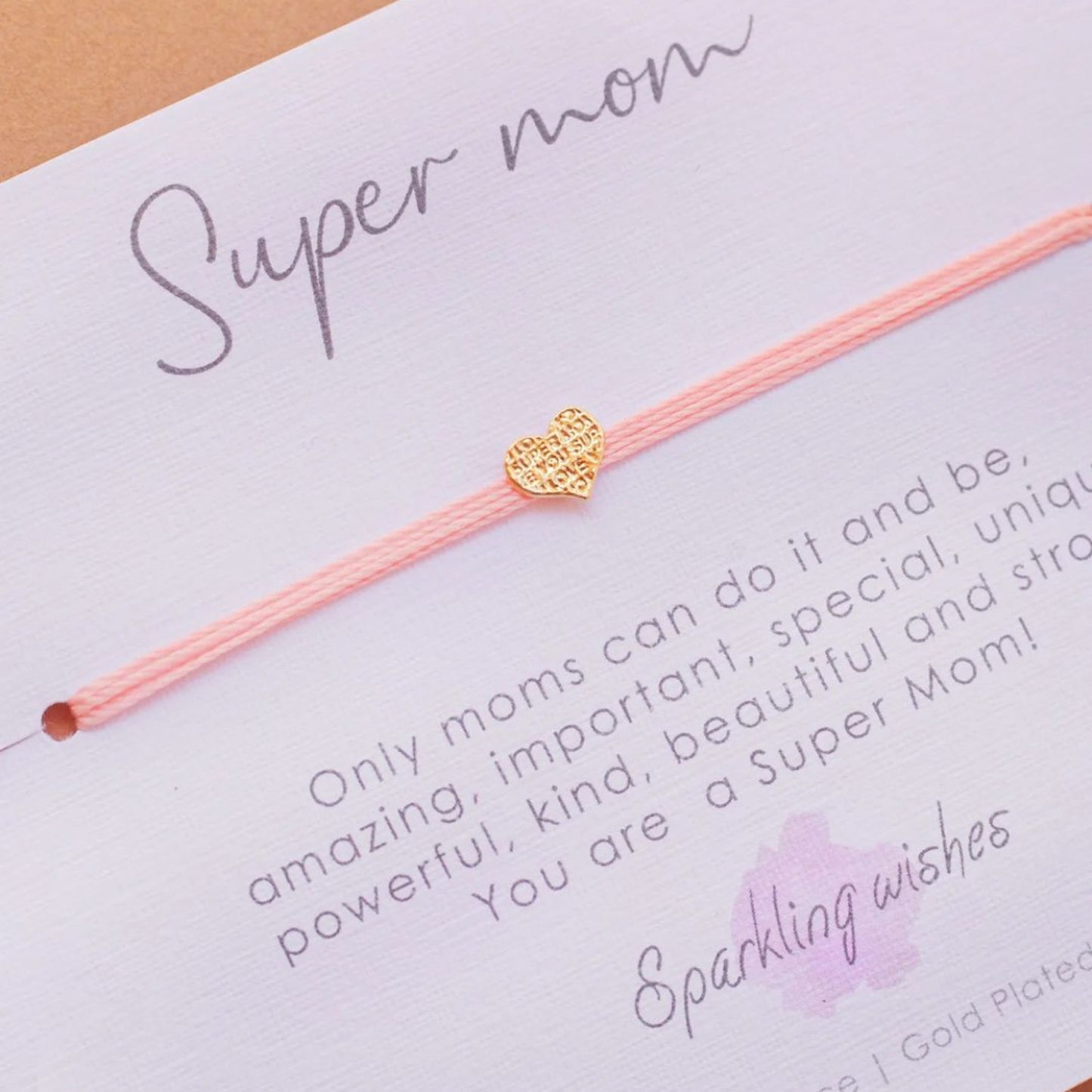 Bracciale Super Mom idea regalo per la mamma Sparkling Wishes