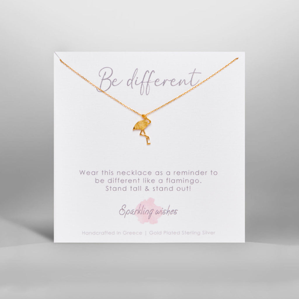 collana a forma di fenicottero be different