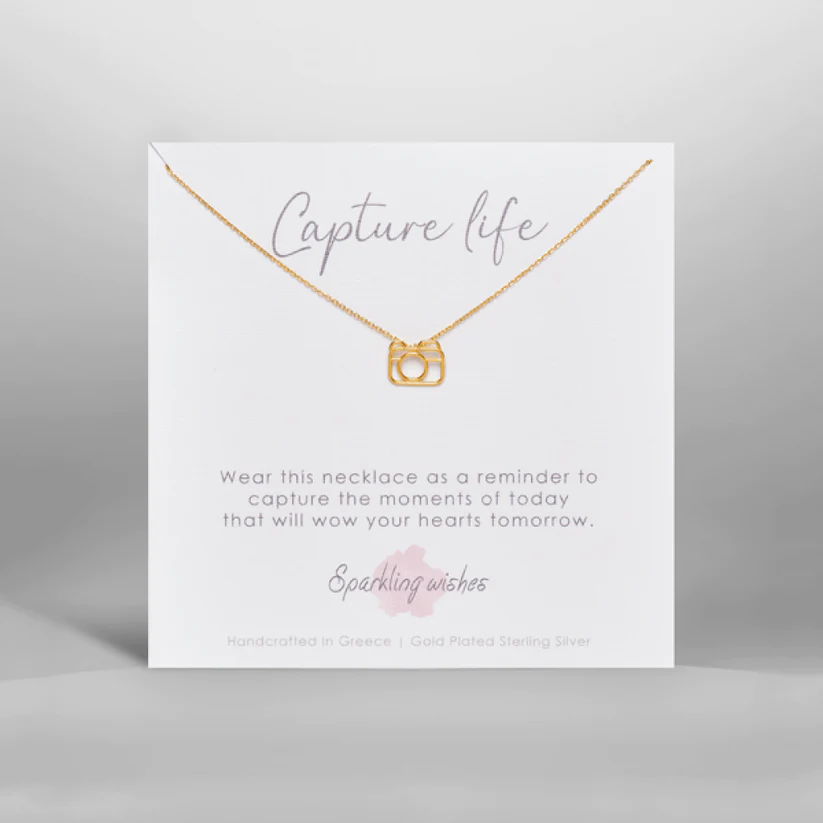 collana a forma di macchina fotografica capture life sparkling wishes