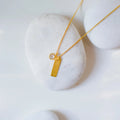 collana con targhetta in argento e zircone bianco sparkling wishes italia