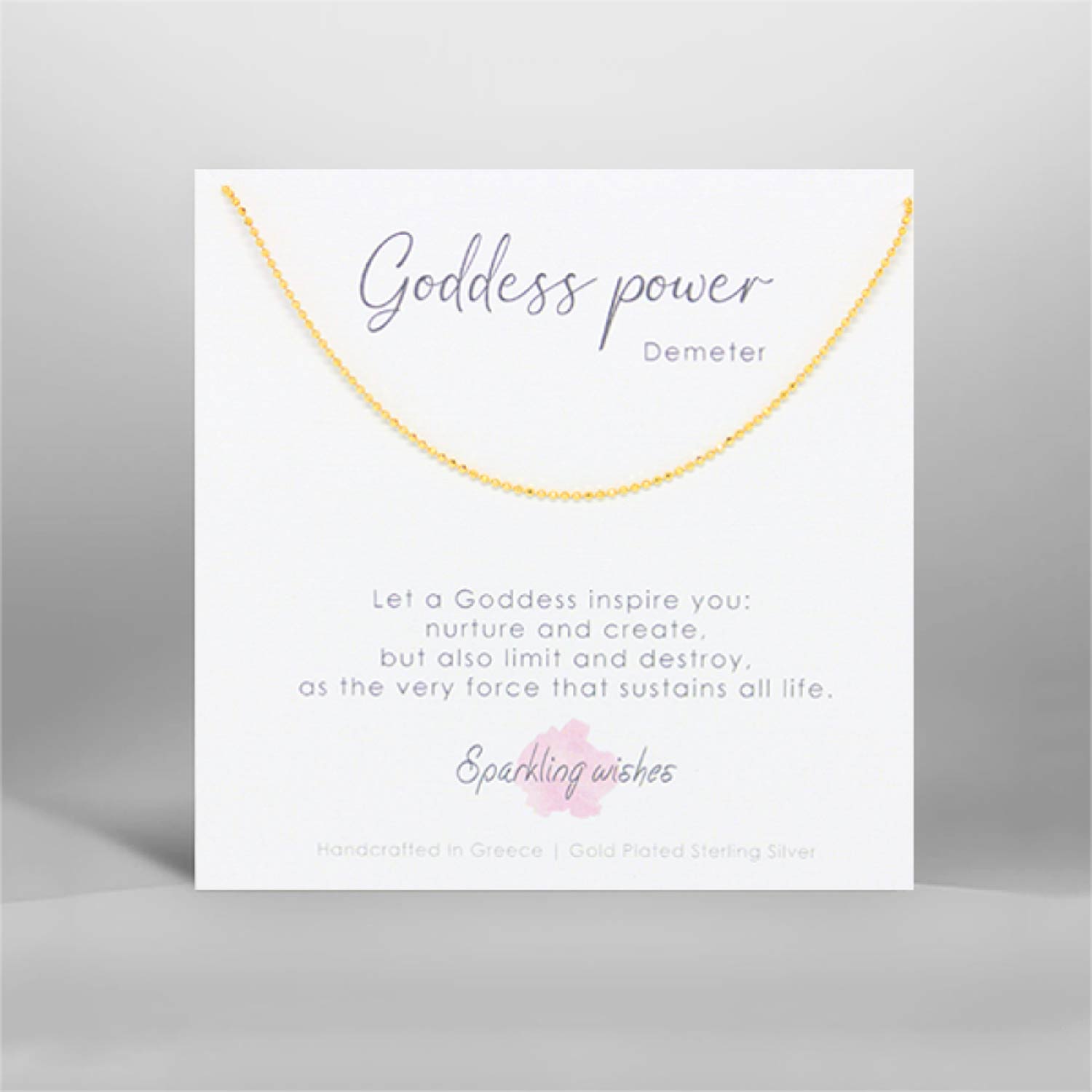 goddess power demeter sparkling wishes necklace