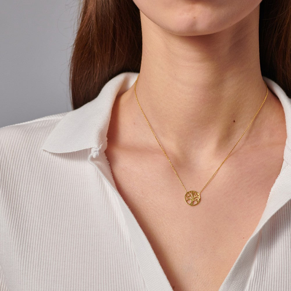 collana in argento con simbolo albero della vita