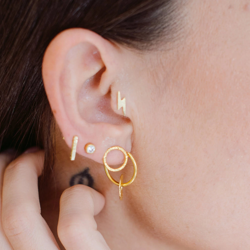 orecchini a cerchio in argento 925 placcato oro