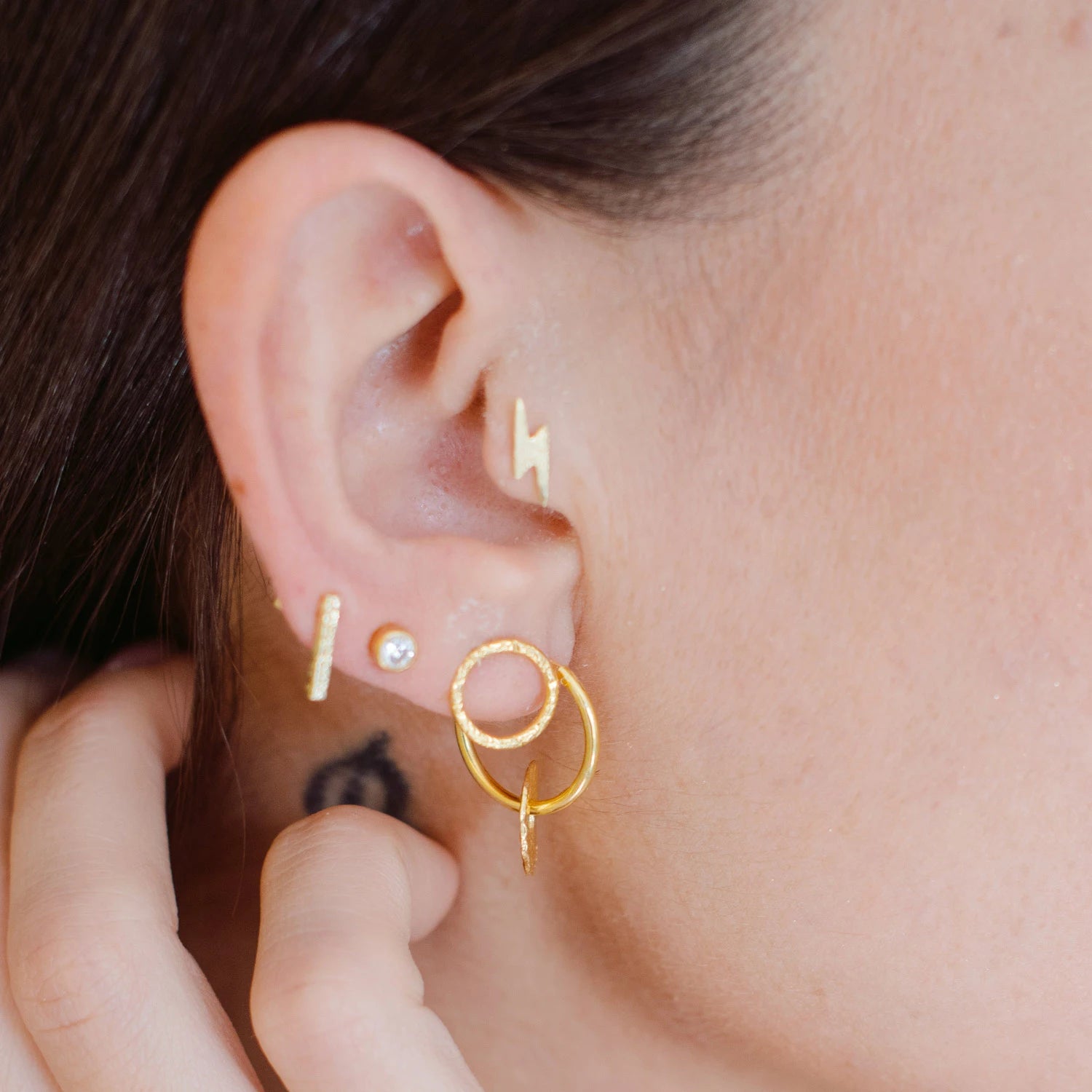 orecchini a cerchio in argento 925 placcato oro