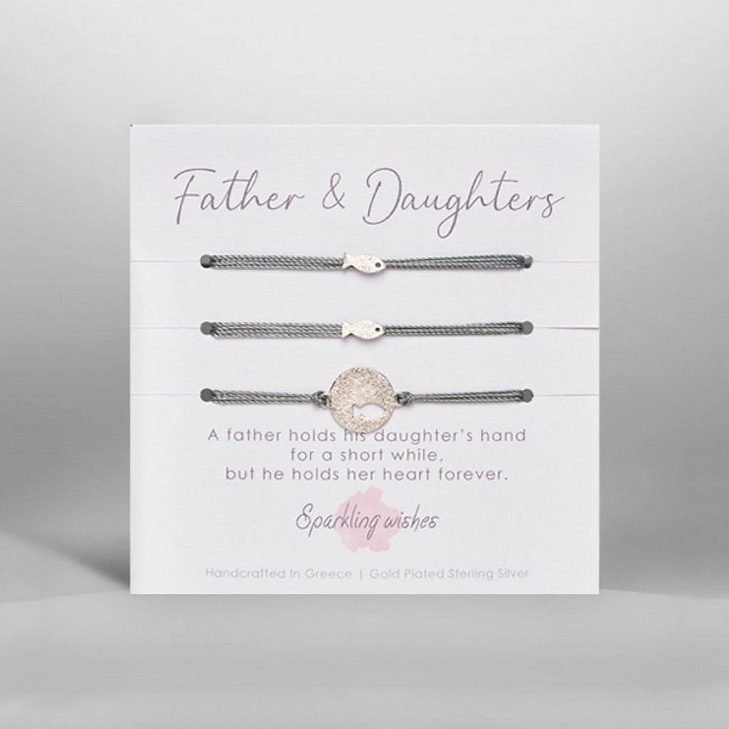 set bracciali padre e figlie sparkling wishes