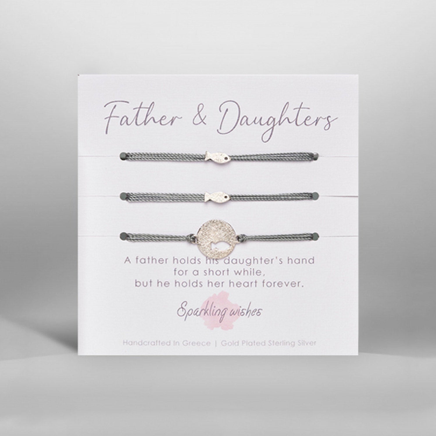 set bracciali padre e figlie sparkling wishes